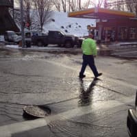 <p>The Greenwich Police Department said repair work could continue until at least noon Friday after a water main break on Arch Street. </p>