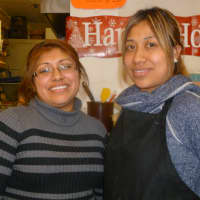 <p>Mirna Flores and sister Gehysi Flores of Yonkers are focusing on continuing education and getting in shape in 2014.</p>