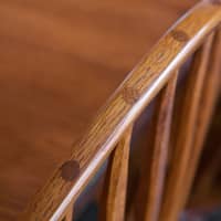 <p>Hand wedged spindles helped make this chair.</p>