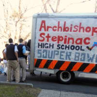 <p>Archbishop Stepinac High School holds its canned &quot;Souper Bowl&quot; drive.</p>