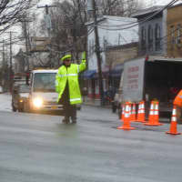 <p>Dobbs Ferry Police were out diverting traffic at Cedar St. and Broadway as a water main repair closed the incoming lane into the downtown business area.</p>