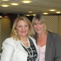 <p>Margaret Nagy, left, and Allison Zanine at the Women&#x27;s Council of Realtors luncheon in Danbury.</p>