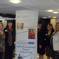 <p>Maxine Goodhue, Deb Alderson, Shannon Buss, Nadine Tanen and Margaret Nagy attended the luncheon at The Matrix.</p>