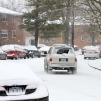 <p>Shoreview Drive in Yonkers is covered by snow on Tuesday afternoon.</p>
