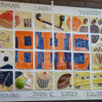 <p>This new mural hangs in the stairwell near the main office at Briarcliff High School.</p>