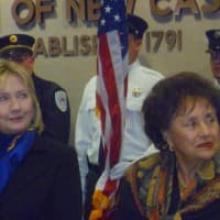 <p>Hillary Clinton and Congresswoman Nita Lowey spoke at inauguration ceremonies at New Castle Town Hall. </p>