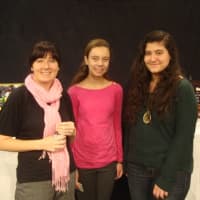 <p>Rye High School teacher Nicole Chiffiller with Ellen Scully and Katrina Roth, two winners of the Rye YMCA&#x27;s &quot;Heads Up!&quot; poster contest.</p>