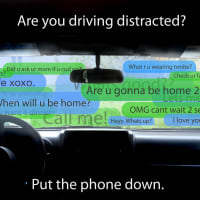 <p>Maeve McGowan&#x27;s winning poster in the Rye YMCA&#x27;s &quot;Heads Up!&quot; distracted driving poster contest.</p>