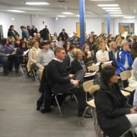 <p>A large crowd turns out for the final vote on the closure of Lewisboro Elementary School. </p>