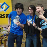 <p>Dumbledore&#x27;s Army from Suffern High School celebrates their victory at the FIRST Tech Challenge qualifying tournament in Somers.</p>