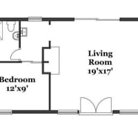 <p>Floor Plan for the Pool House</p>