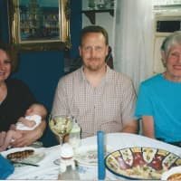 <p>Penny Palmer, left, reconnected with her son, David, who she gave up for adoption in 1968. David&#x27;s adoptive mother, Joyce, and his young daughter (with Palmer) are also in the photo.</p>
