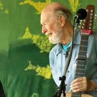 <p>Pete Seeger, at age 88, attends the Clearwater Festival in 2007. The annual event benefits Hudson River Sloop Clearwater Inc.</p>