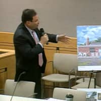 <p>Stephen Oder, of Soder Real Estate Equities, presents the Spa at New Castle to the Town Board. </p>