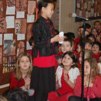 <p>Hillside student Gigi Gray spoke for the students, during the school&#x27;s Chinese New Year Celebration.
</p>