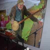 <p>A portrait of Pete Seeger and his beloved banjo.</p>