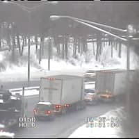 <p>Traffic is backing up on eastbound I-84 in Danbury at Exit 4. </p>