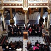 <p>Gov. Dannel Malloy, shown at the Capitol in Hartford for the Martin Luther King Day celebration, will address the General Assembly at noon Thursday. </p>