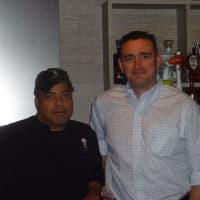<p>Eddie Martinez and Tony Fortunate, owners of 105-Ten, a restaurant that opened in Briarcliff.</p>