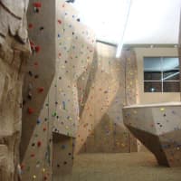 <p>The rock wall in the Life Time Fitness facility in Harrison.</p>