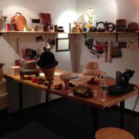 <p>A milliners workshop, set up by Linda Ashton of the Milliners Guild is part of &quot;HATtitude,&quot; an exhibit at ArtsWestchester in White Plains.</p>