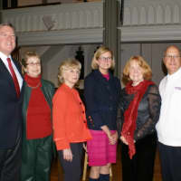 <p>Heart Care International board members gather at the churchs 12th annual gala. From left are Dr. Robert Michler of Riverside, Phyllis Jacob of Stamford, Ilda Lee of Greenwich, Sally Michler of Riverside, Susan Poland of Greenwich,and Chris Combe.</p>