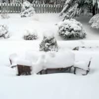 <p>This snow is piled up on at a home on Ferndale Drive in Easton in 2011. </p>