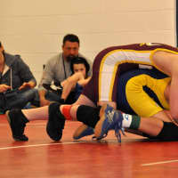 <p>Dean Tsiranides of Norwalk wrestles on his way to a championship.</p>