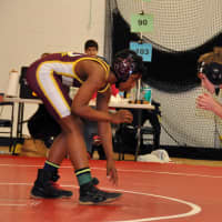 <p>Teammates Jakari Walker, left, and Patrick Coulter square off in the finals.</p>