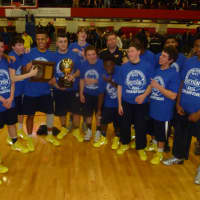 <p>The Section 1 Class A champion Walter Panas boys basketball team.</p>
