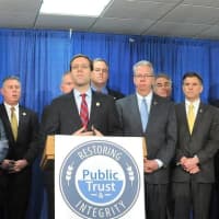 <p>Assemblyman Buchwald discusses a bill to cut pensions of public officials who violate the law and are convicted of a felony.</p>
