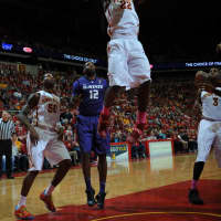 <p>Dustin Hogue, who played at Lincoln High in Yonkers, has helped Iowa State reach No. 16 in the latest Associate Press poll.</p>