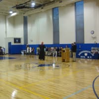 <p>The recently-finished Doty Gym at Resurrection Middle School in Rye.</p>