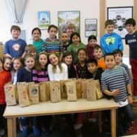 <p>Mount Kisco Elementary School students helped make bag lunches for the homeless. </p>