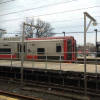 <p>The 2.17 p.m. train pulls into the Fairfield Station on time Wednesday. </p>