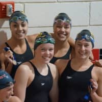 <p>The 200 free relay team of Ky-lee Perry, Samantha Cheruk, Emma Holmquist and Emma Kauffeld took third for the Wilton Wahoos.</p>