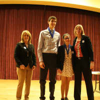 <p>Students receive awards at Fairfield County History Day.</p>