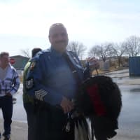 <p>Frank Armstrong, marching with the Rockland County police. </p>