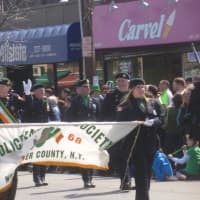 <p>Westchester County Police march in the St. Patrick&#x27;s Day Parade.</p>