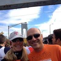 <p>Katha Diddel-Warren and her husband, David Sussman, finished the New York City Marathon in November.</p>