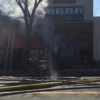 <p>The fire began at Engravers World at 1500 Post Road in downtown Fairfield. </p>