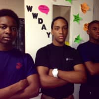 <p>As part of the Youth Bureaus WWDAY Program, senior students Shariff Grant, Mckiy Hewitt and Jamie Fernandez enlisted in Marine Corps.</p>