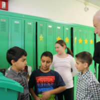 <p>State Regent Harry Phillips toured Anne Hutchinson Elementary School in Eastchester.</p>