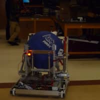 <p>The Ossining High School Robotics Club has built a robot to throw a ball.</p>