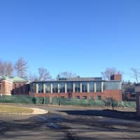 <p>Construction work is finishing at the Ridgefield Library, which reopens next month. </p>