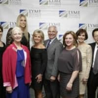 <p>Actress Jane Seymour, second from left, joins Elena Della Donne (back) and Gretchen Carlson (fourth from left) at the gala. Also show (left to right) are  Diane Blanchard, Bobby Valentine,  Debbie Siciliano, Harriet Kotsoris  and Ying Zhang, M.D.</p>