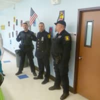 <p>Yonkers police personnel talked about their careers with P.S. 22 students.</p>