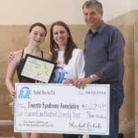 <p>Rachel Echols, a seventh-grader at Mildred E. Strang Middle School, raised money for the Tourette Syndrome Association at a swim competition.</p>