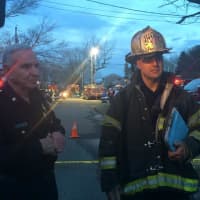 <p>Fairfield Fire Chief Richard Felner and Assistant Fire George Gomola</p>