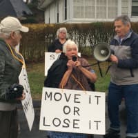 <p>Jeanne Harrison, a longtime resident and activist in Fairfield, speaks about saving the Gustave Whitehead home Tuesday afternoon. </p>